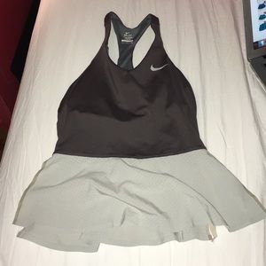 Grey Layered Nike Dri-Fit Racerback Cut Out Tank